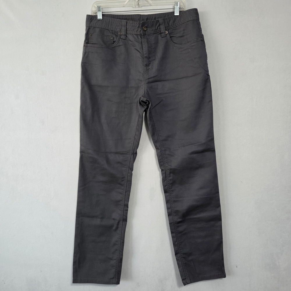 Prana Bridger Jean Slim Fit Pants Men 33x30 Gray Organic Cotton Outdoor Gorpcore